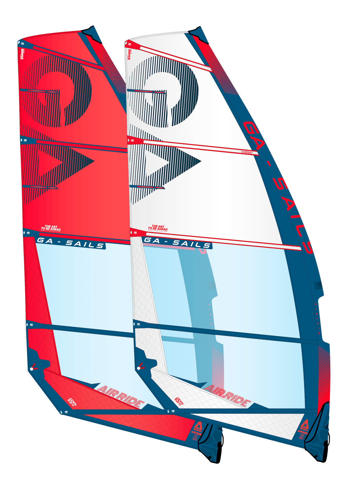 Windsurf sail GA-Sails Air Ride 2024 Red - Image 3