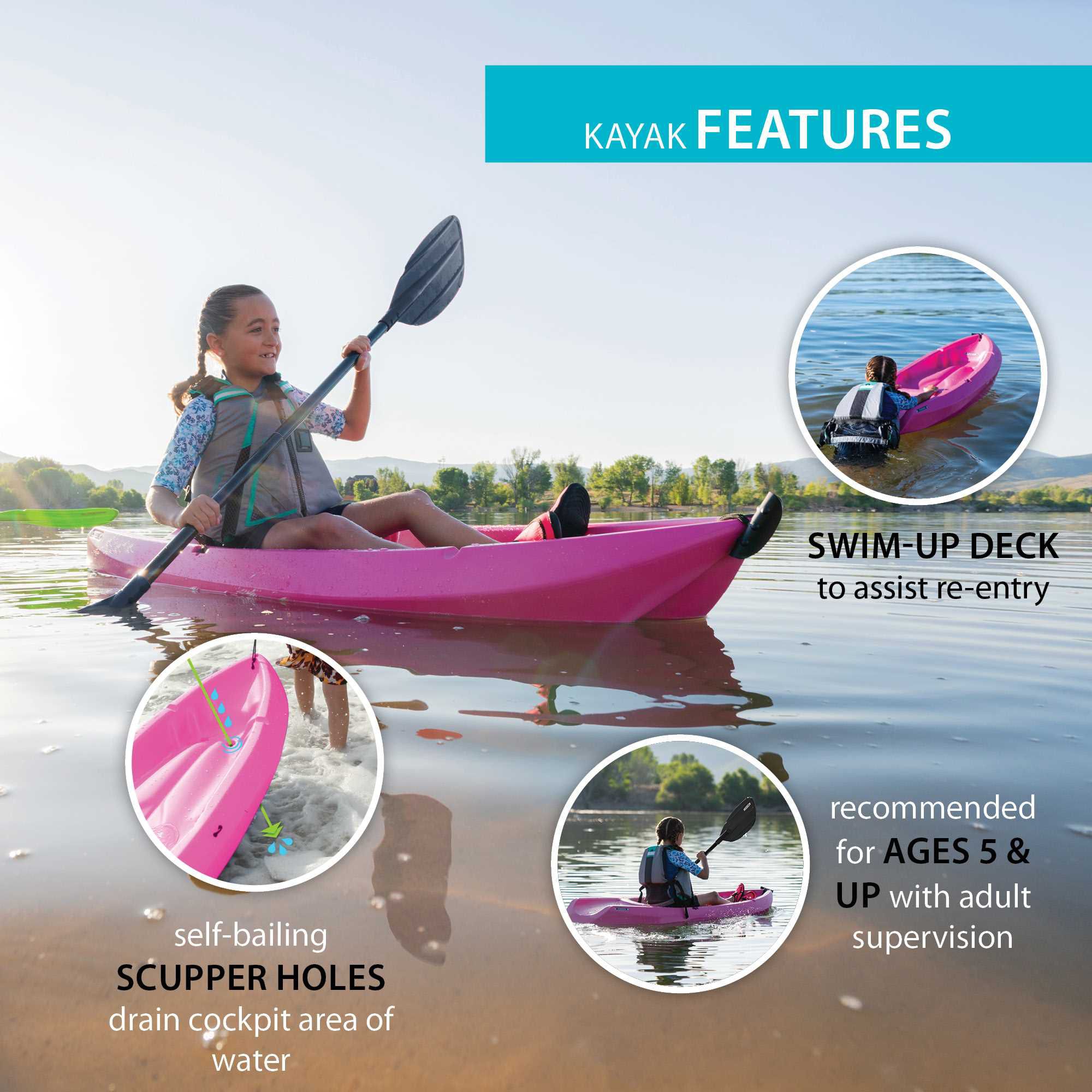 Lifetime Youth Wave Kayak with Paddle Package - Image 4