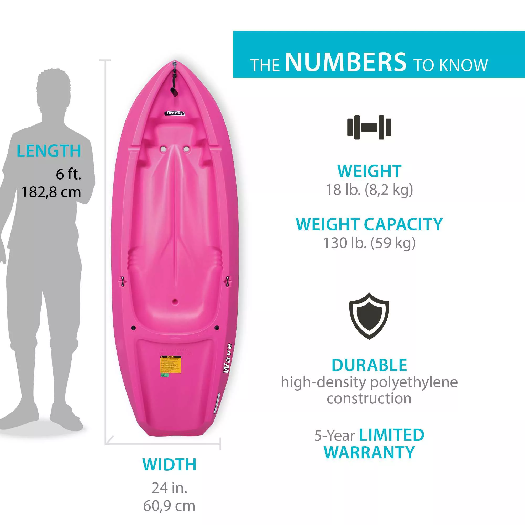 Lifetime Youth Wave Kayak with Paddle Package - Image 8