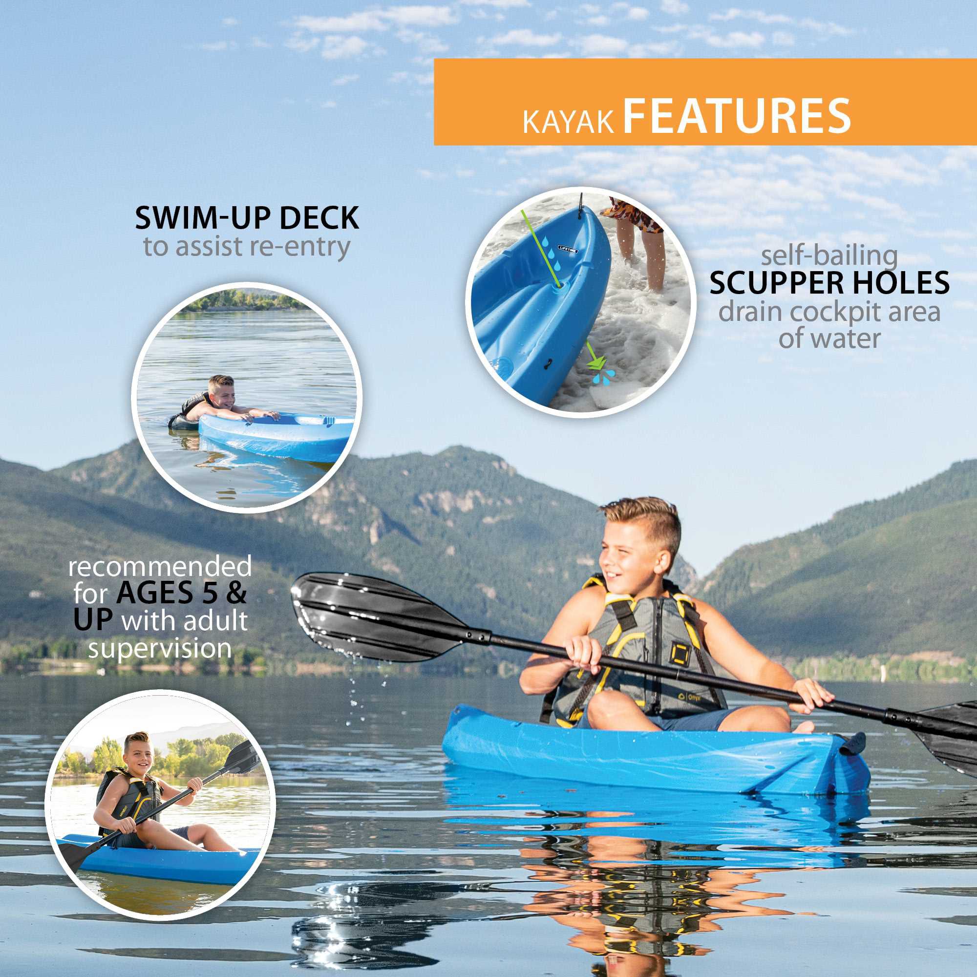 Lifetime Youth Wave Kayak with Paddle Package - Image 16